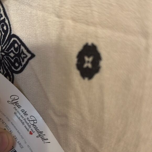 Easy To Love Beige Mandala BabyDoll Top 2Xlarge NWT - Picture 7 of 8